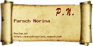 Parsch Norina névjegykártya